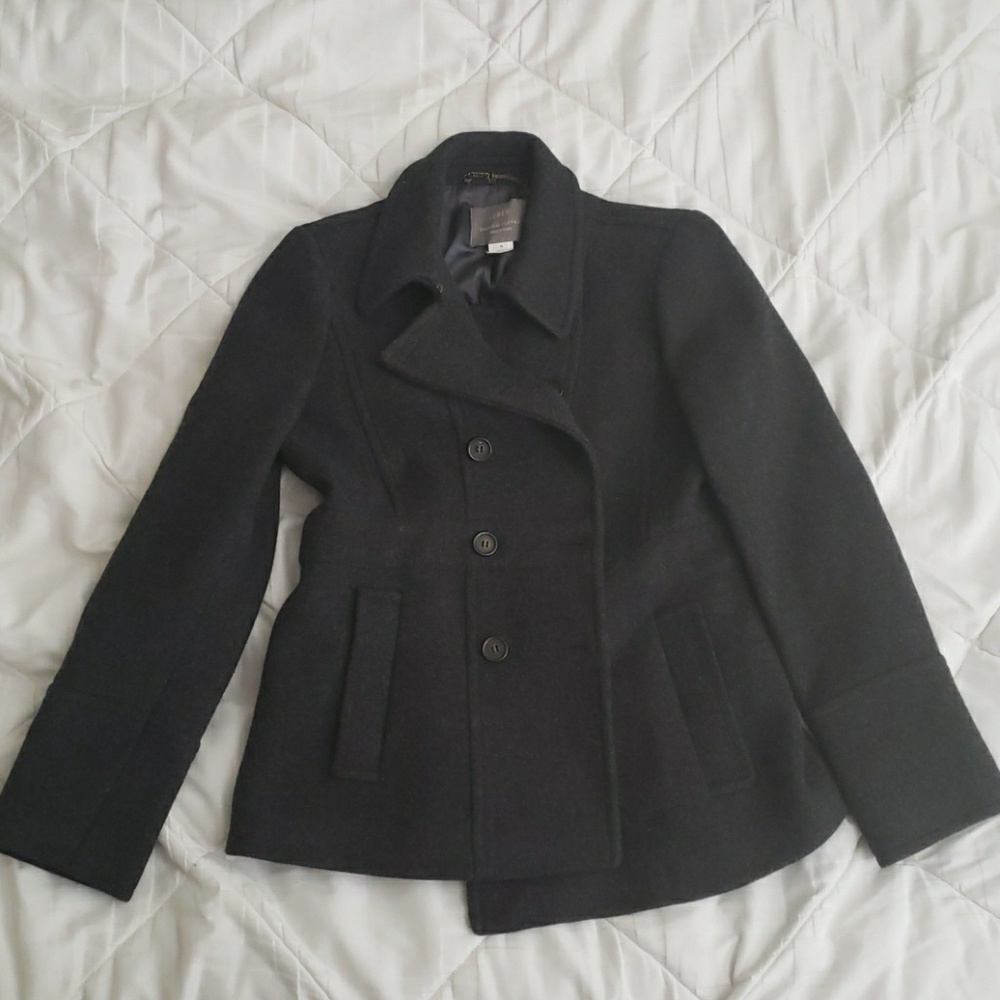 J. Crew Charcoal Pea Coat